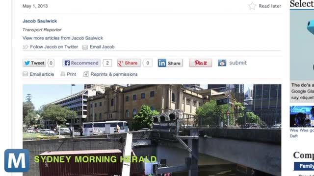 News video: Sydney Testing Water-Curtain pop-up Stop Signs